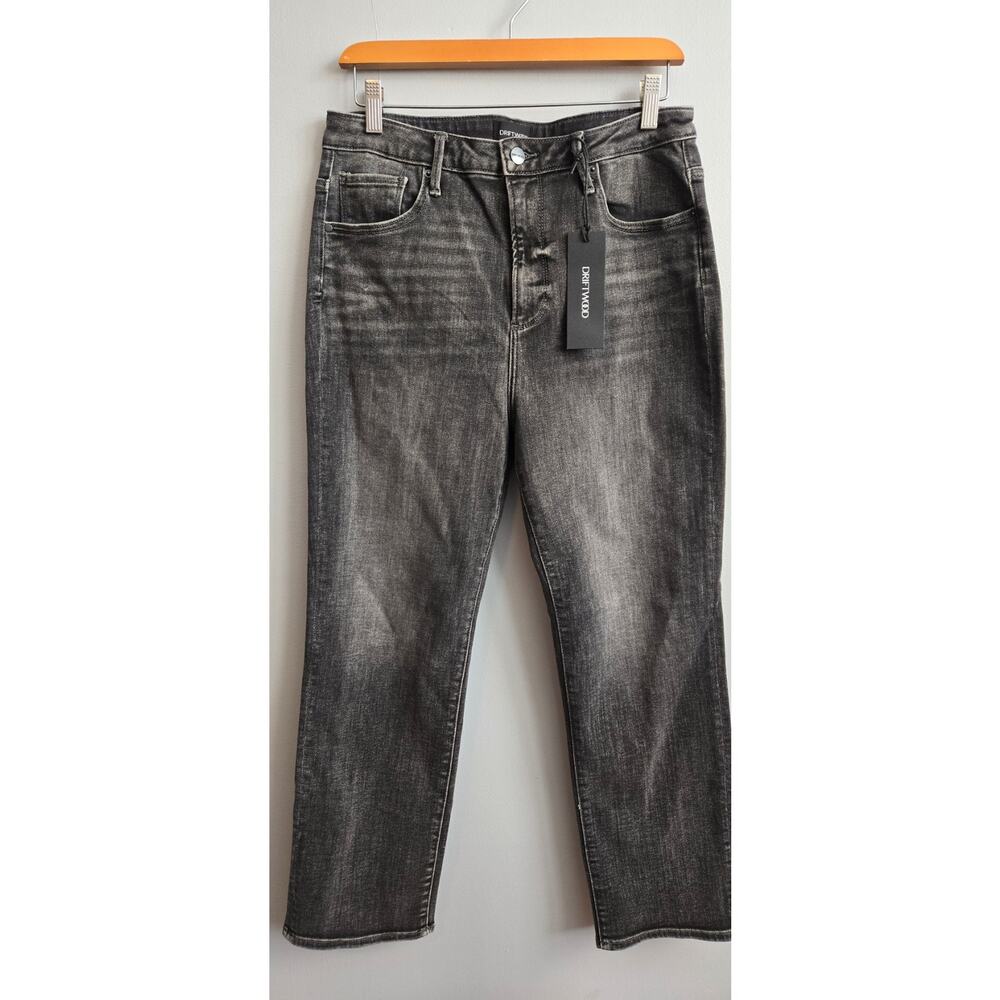 Driftwood Stella High Waist Ankle Black Wash Straight Jeans Size‎ 29x27 NWT